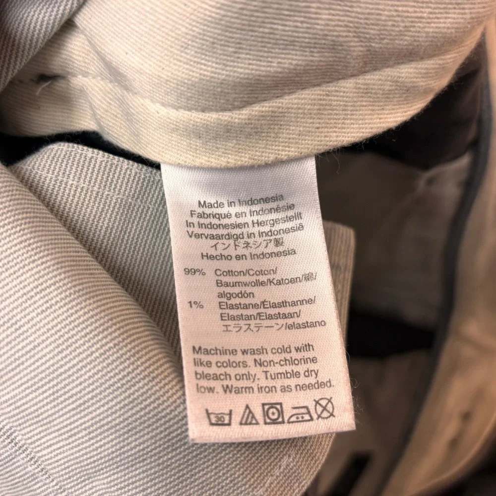 J Crew‎ 484 Slim Stretch Chinos Pants Men W31 L32 Gray Cotton Blend